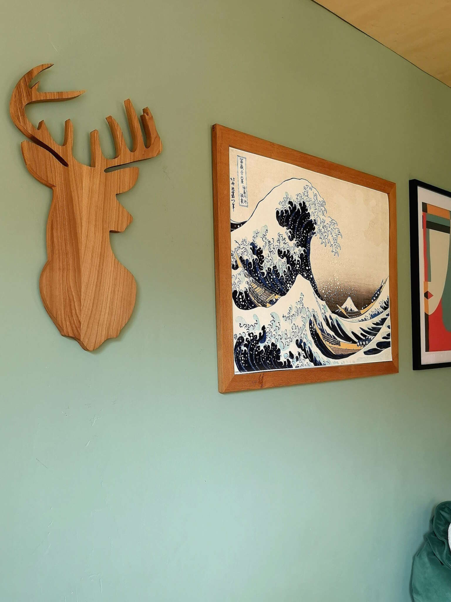 Ornement, cerf sautant, design rustique - Boutique de Noël