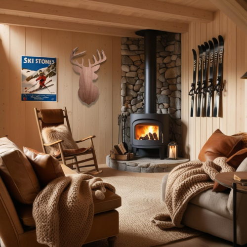 Art mural en bois massif : tête de cerf sculptée pour une déco unique et authentique.